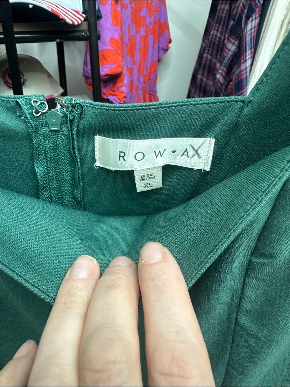 Puff-Sleeve Square-Neck Mini Dress in Forest Green - Picture 4 of 5